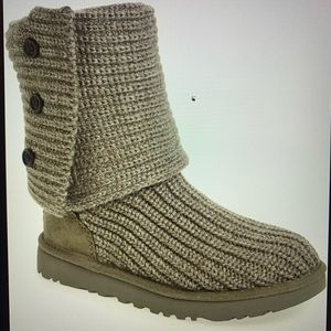 UGG Women’s Classic Cardy Knit Boot in Grey